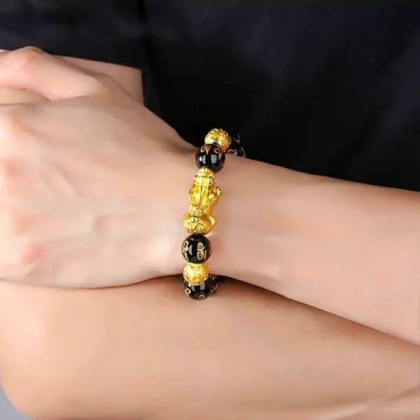Feng Shui Bracelet - Pixiu Black Obsidian Bracelet for Wealth - Image 6