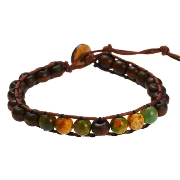 Classical sandalwood Transfer stone woven Bracelet-Bring Luck and Wealth - Image 4