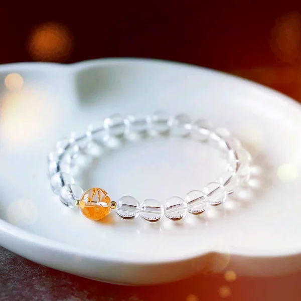 Natural white Crystal bracelet-Strong magnetic field brings good luck - Image 2