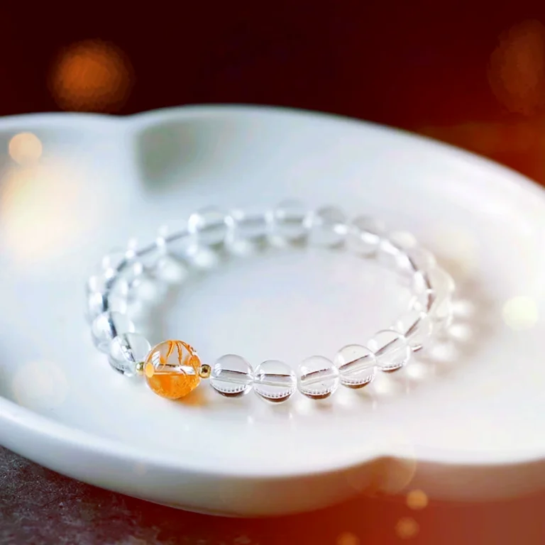 an amage of an image of Natural white Crystal bracelet an image of Natural white Crystal bracelet Natural white Crystal bracelet