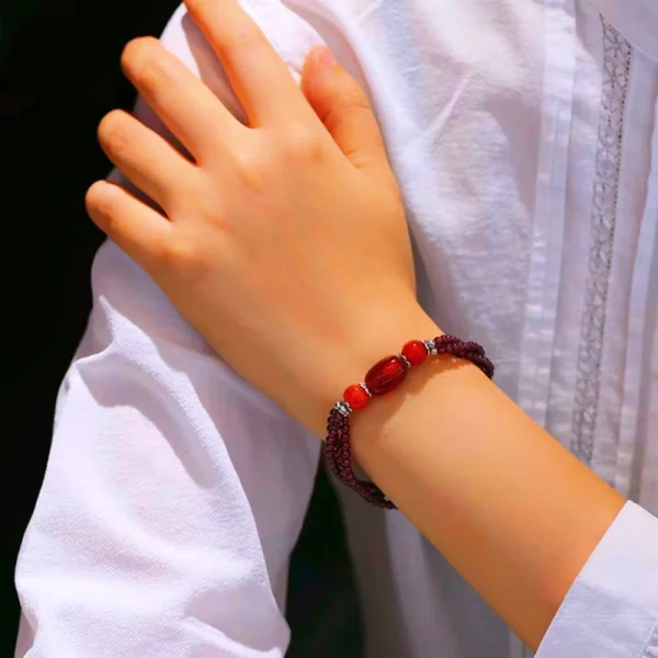 Red Agate Garnet bracelet-Bring Happiness and Weath - Image 3