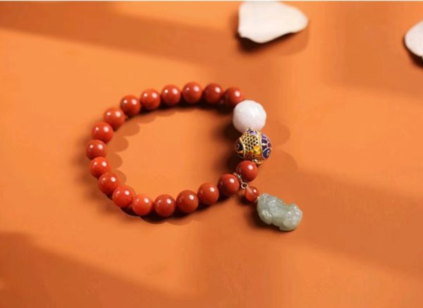 Red Agate Bracelet Jade Pixiu - Preserve Wealth - Image 4