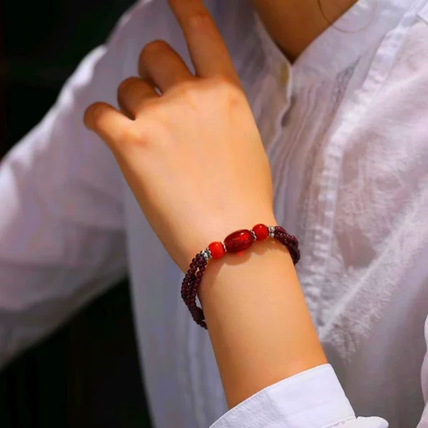 Red Agate Garnet bracelet-Bring Happiness and Weath - Image 5