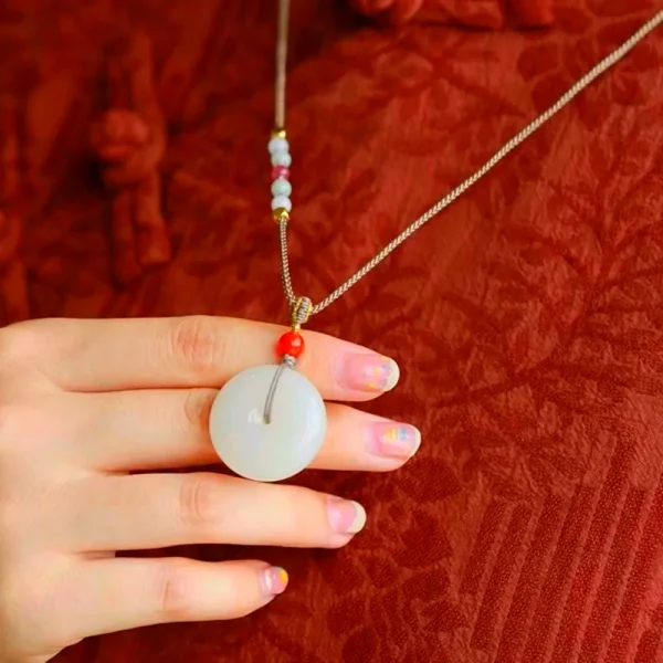 Hetian Jade  Necklace-Bring Peace and Tranquility - Image 4