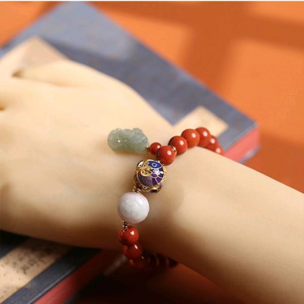 Red Agate Bracelet Jade Pixiu - Preserve Wealth - Image 5