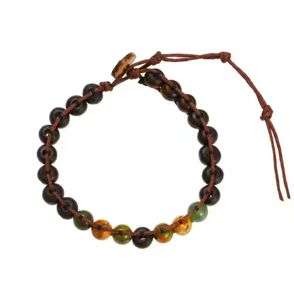 Classical sandalwood Transfer stone woven Bracelet-Bring Luck and Wealth - Image 5