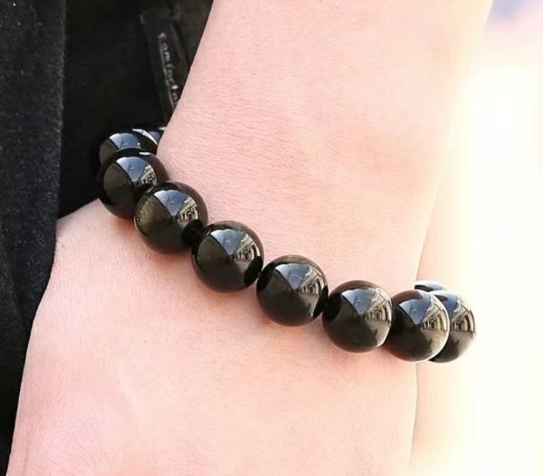 Natural Rainbow Obsidian Crystal Bracelet - Image 5