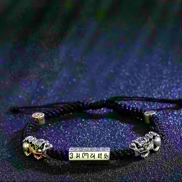 Double Pixiu protection-Prayer wheel rope Bracelet-Protect yourself and be transported - Image 4