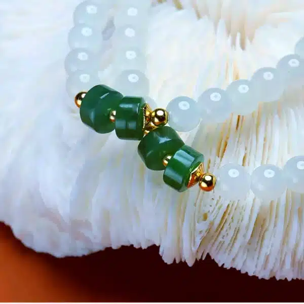 Double Circle Hetian Jade Bracelet-Bring Happiness and Good Luck - Image 3