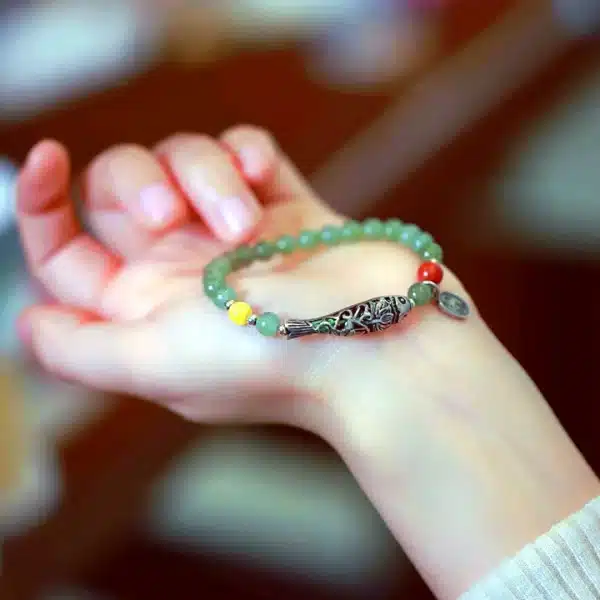 Silverfish  Hetian Jade Bracelet-Bring Happiness and Good Luck - Image 2