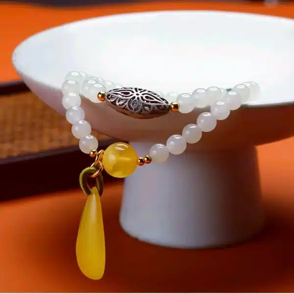 Double Circle Hetian Jade Bracelet-Bring Happiness and Good Luck - Image 2