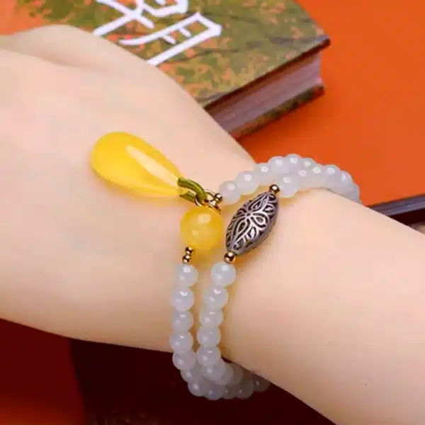 Double Circle Hetian Jade Bracelet-Bring Happiness and Good Luck - Image 4