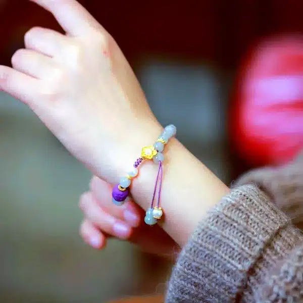 Smoky Purple Hetian Jade Bracelet-Bring Good Luck and Energy - Image 4