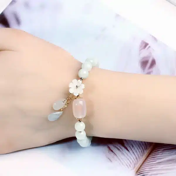 Pure White Jadeite Bracelet-Bring Love and Good Luck - Image 5