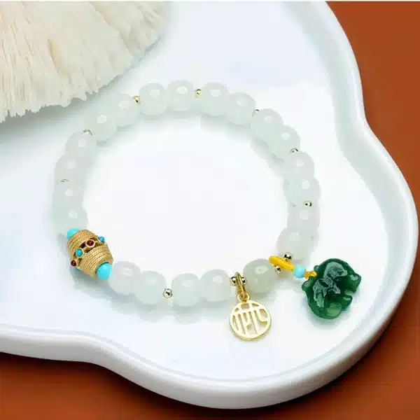 Little elephant  Hetian Jade Bracelet-Bring Wealth and Energy - Image 5