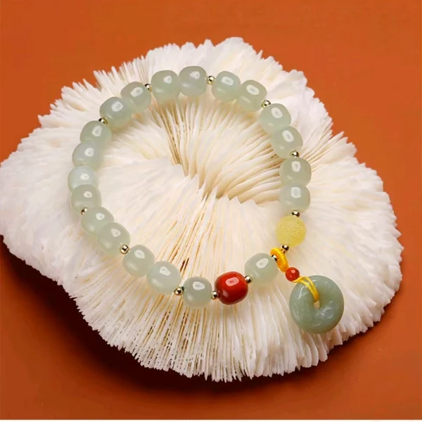 Peace Buckle Jade Bracelet -Brings Good Luck and Weath - Image 3