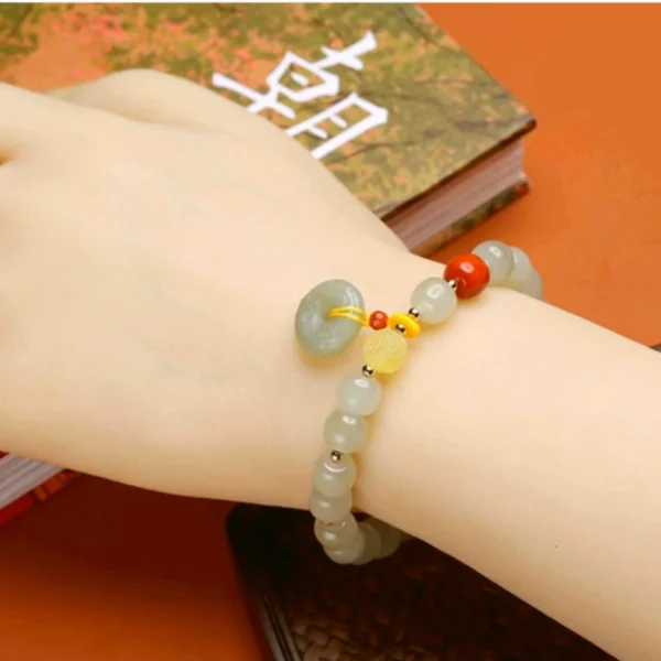 Peace Buckle Jade Bracelet -Brings Good Luck and Weath - Image 5