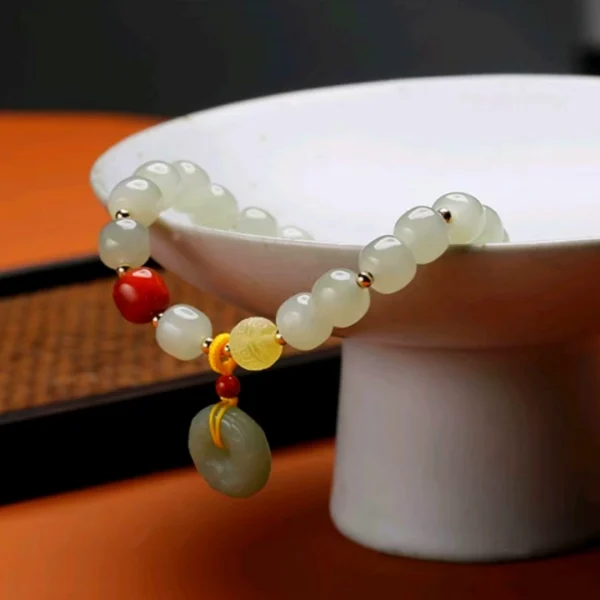 Peace Buckle Jade Bracelet -Brings Good Luck and Weath - Image 4