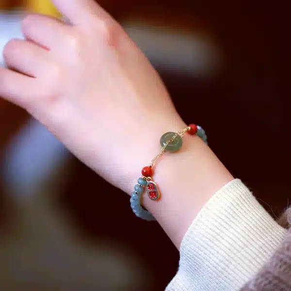 Peaceful Buckle Jadeite Bracelet-Bring Peace and Wealth - Image 3