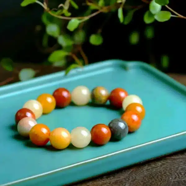 Natural Gold Silk Jade Bracelet-Bring Wealth and Good luck - Image 4