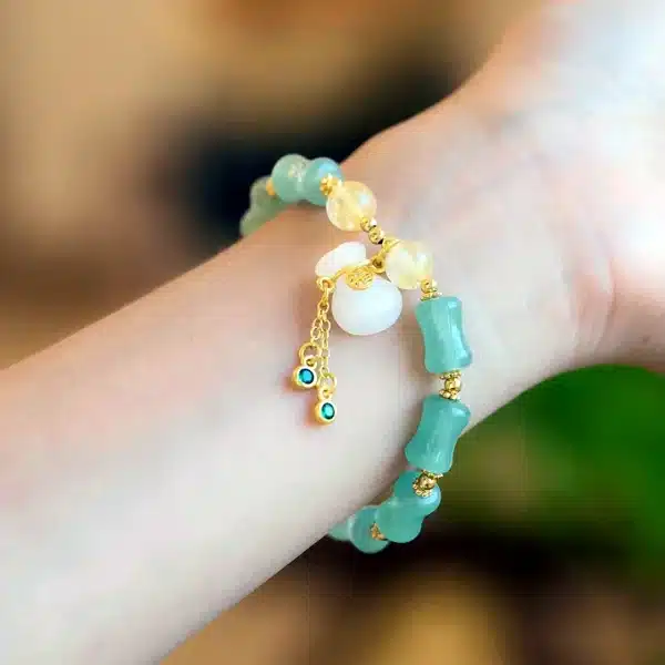 White Jade Lucky Bag Bamboo Jadeite Bracelet-Bring Good Luck and Wealth - Image 5