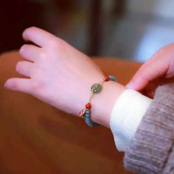 Peaceful Buckle Jadeite Bracelet-Bring Peace and Wealth - Image 5