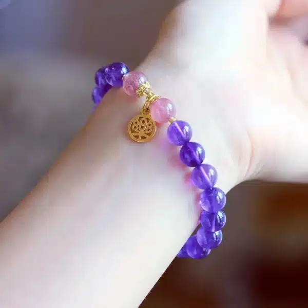 Amethyst Bracelet Happy and Carefree-brings Happiness and Energy - Image 5
