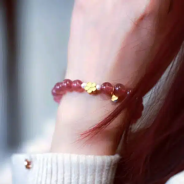 Strawberry Crystal Bracelet -Brings Love and Good mood - Image 6