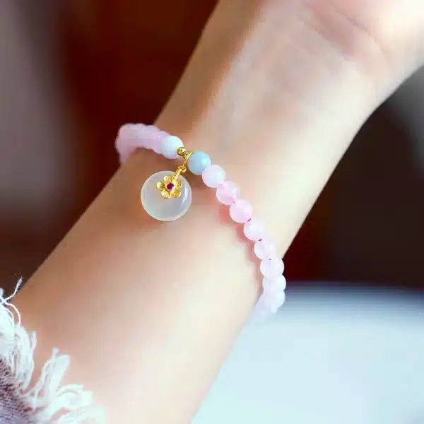 Pink Crystal Bracelet -Brings Love and Good luck - Image 6
