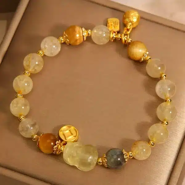 Pixiu Citrine Crystal Bracelet – Natural Jade Pixiu Mala for Wealth, Protection & Abundance - Image 5