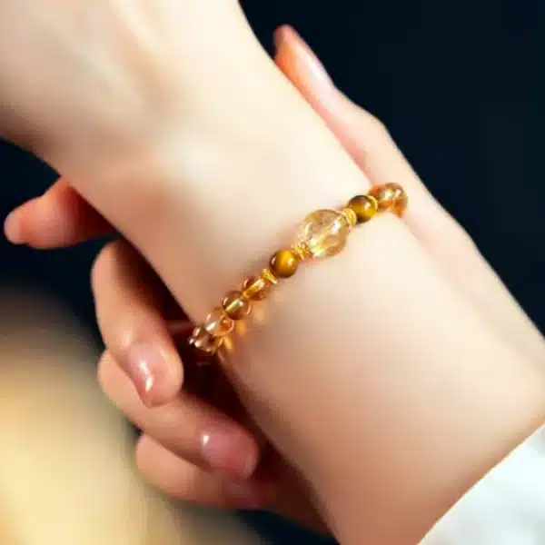 Citrine & Tiger Eye Bracelet with Golden Rutilated Quartz – Crystal Energy for Wealth, Focus & Success - Image 7