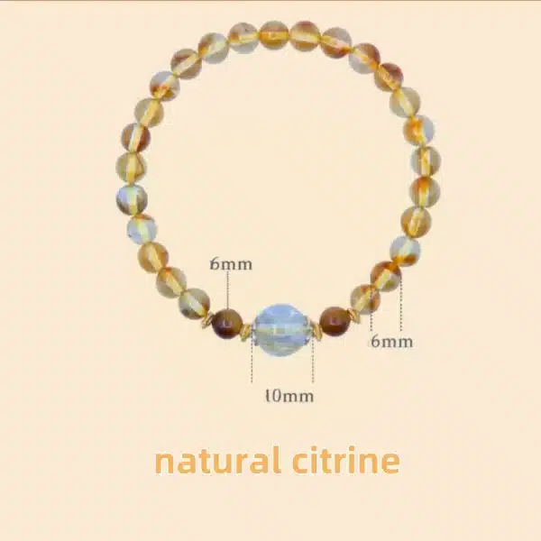 Citrine & Tiger Eye Bracelet with Golden Rutilated Quartz – Crystal Energy for Wealth, Focus & Success - Image 8