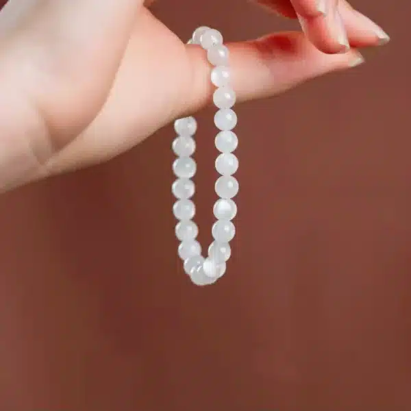 Moonstone Bracelet – Natural 6mm Beaded Crystal for Inner Peace & Feminine Energy - Image 7