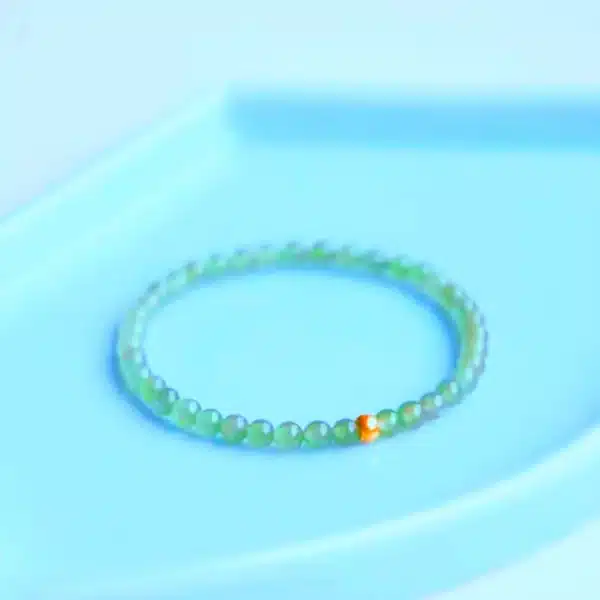 Elegant Hetian Jade Bracelet with Gold Lucky Beads – Authentic Xinjiang Chinese Jade - Image 6