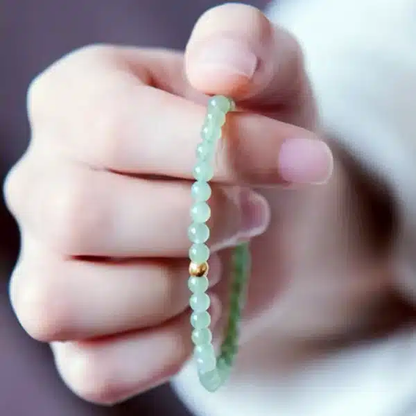 Elegant Hetian Jade Bracelet with Gold Lucky Beads – Authentic Xinjiang Chinese Jade - Image 7