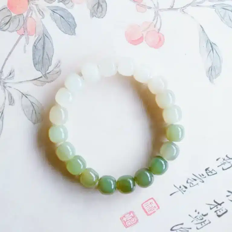 an amage of Gradient Jade Bead Bracelet