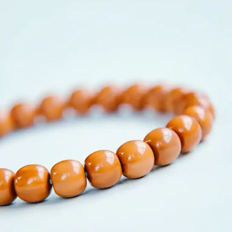 an amage of Seed Bead Bracelet–Walnut Monk